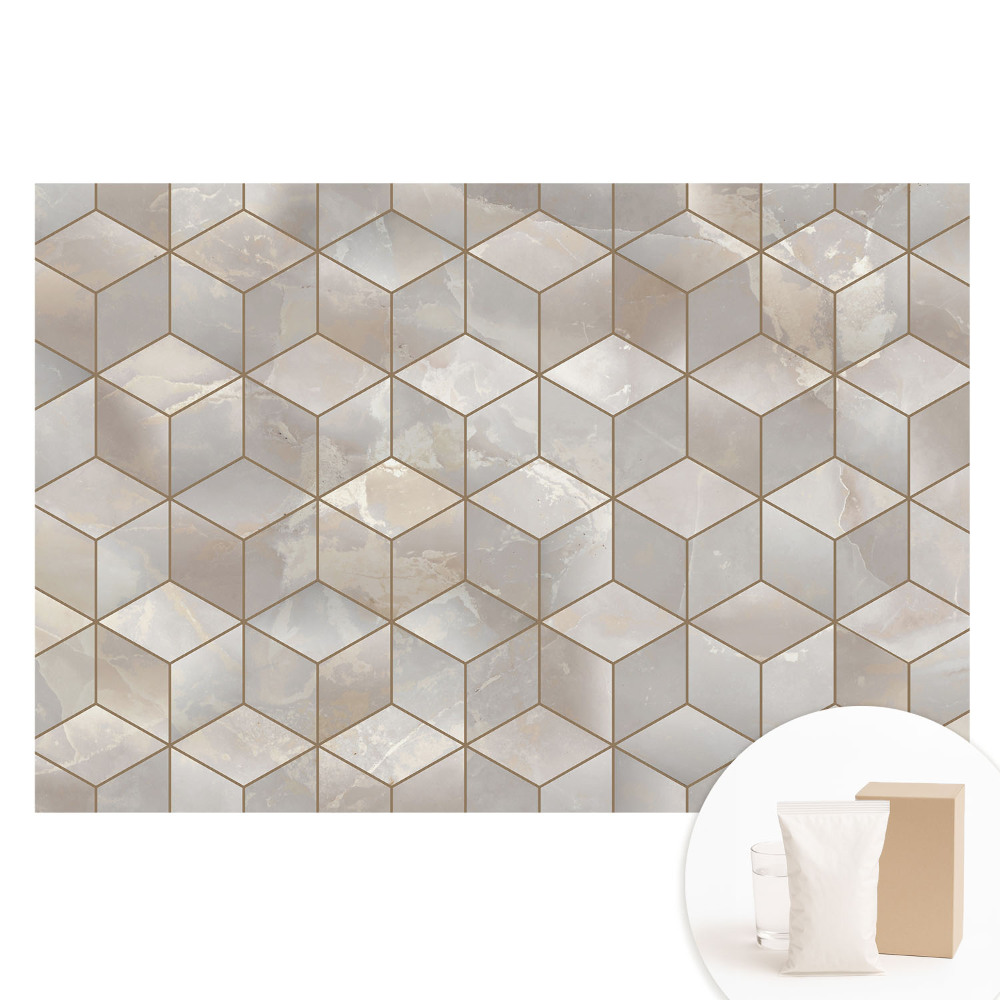 Fotótapéta nem szőtt anyagon Modern geometrikus mozaik szürke árnyalatokban