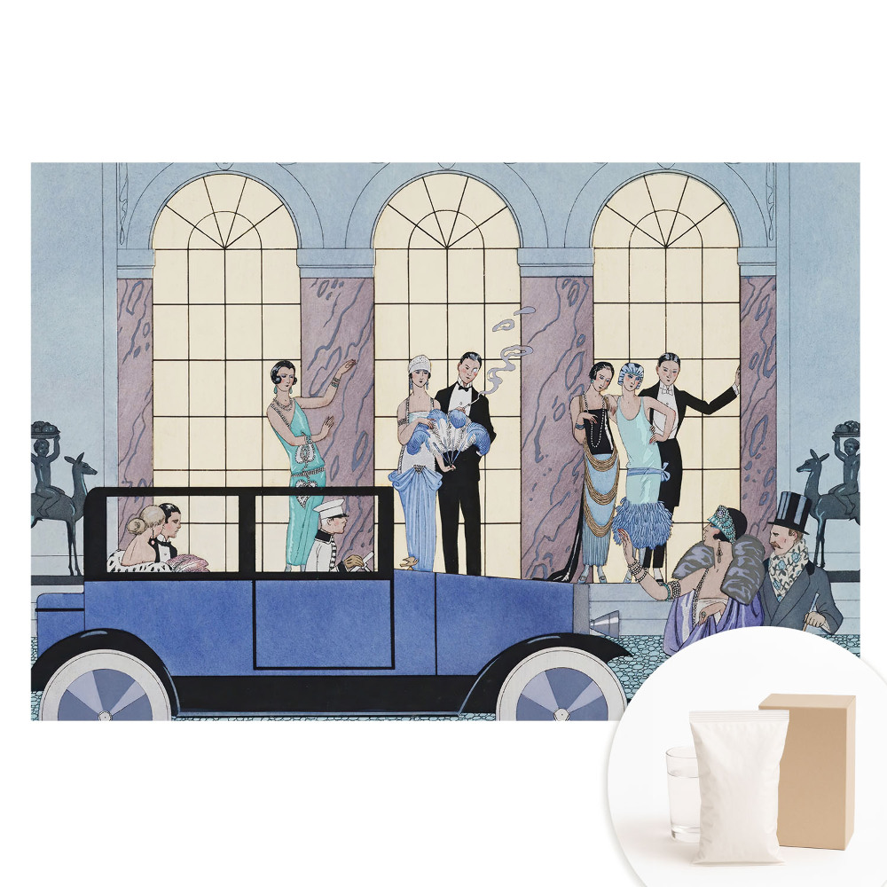 Stílusos 1920-as évekbeli ruhás elegáns karakterek mintájú nem szőtt tapéta