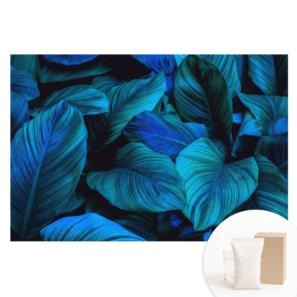 Nem szőtt tapéta Kék levelek természet mélysége