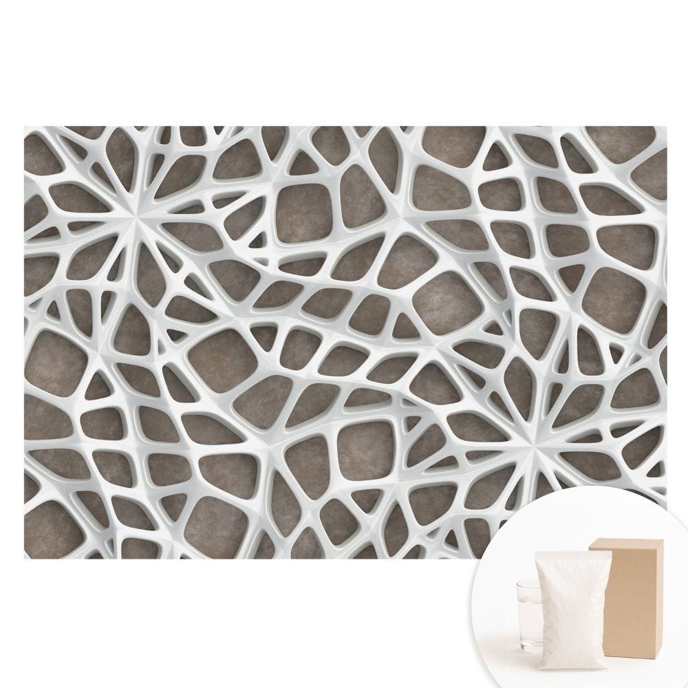 Fotótapéta nem szőtt anyagon Fehér organikus struktúrák barna alapon