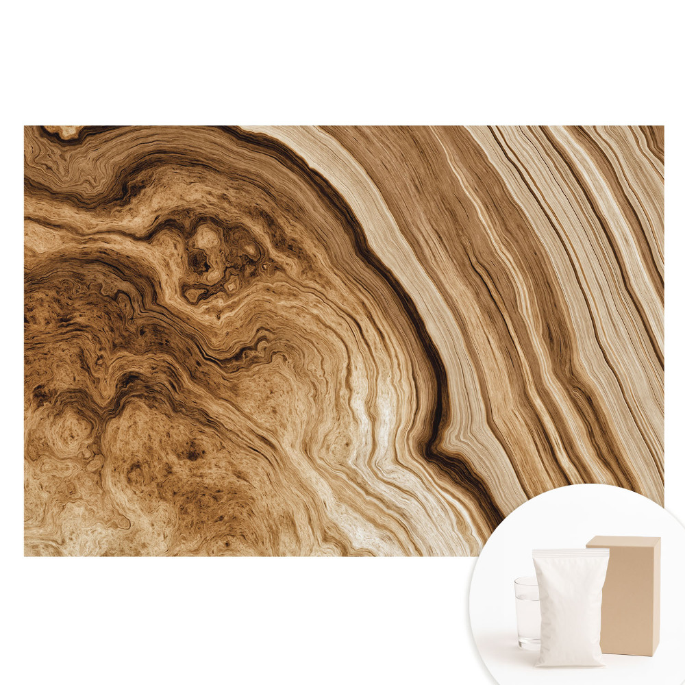 Nem szőtt anyagra nyomtatott fotótapéta Organikus fa vonalak, földszínek, kiegyensúlyozott hangulat