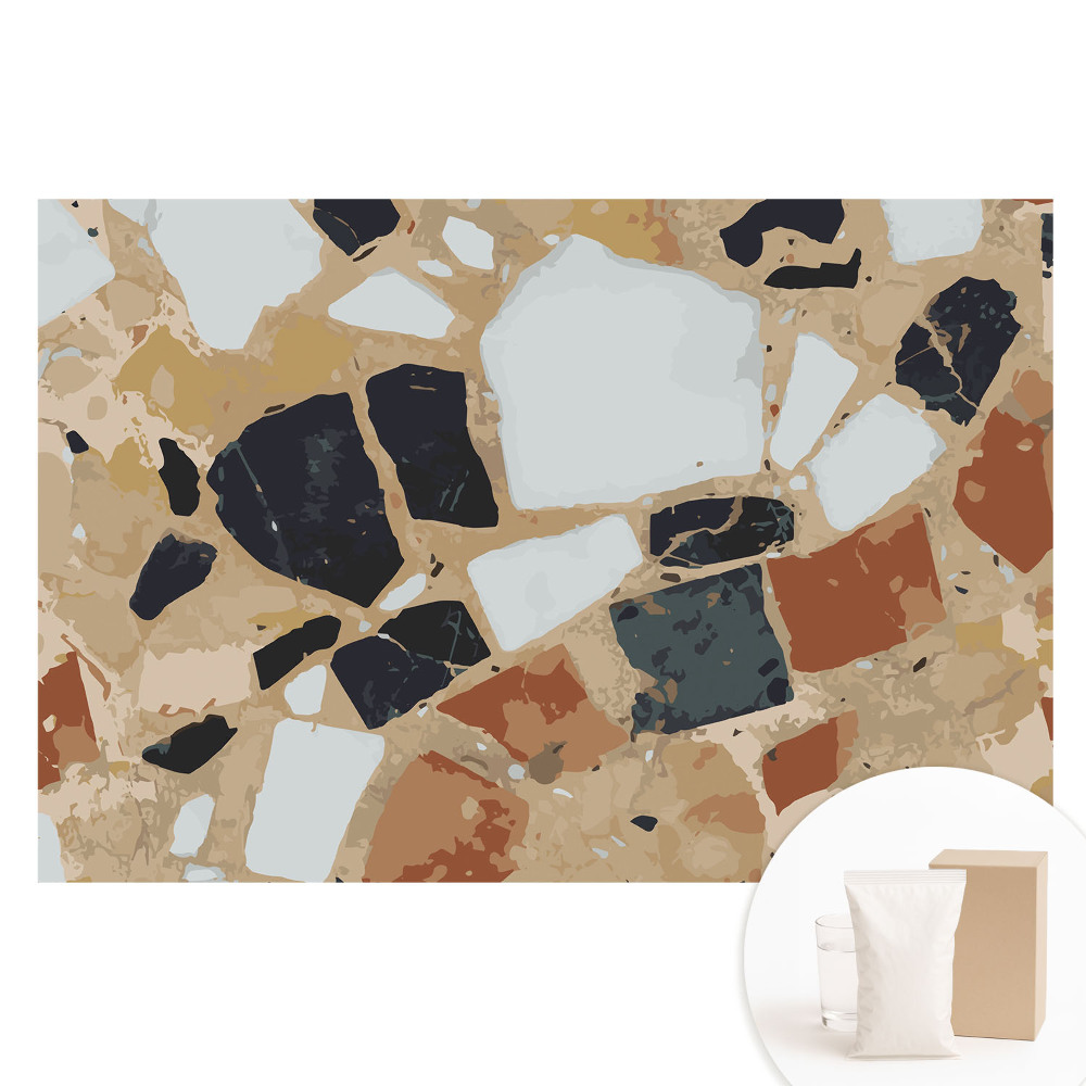 Nem szőtt anyagra nyomtatott fotótapéta Kőmozaik modern stílusban