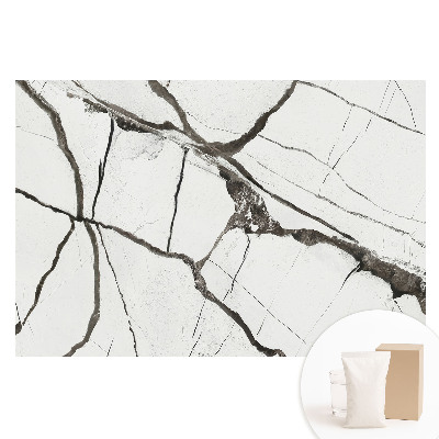 Nem szőtt tapéta Márvány sötét erezetek geometrikus minta