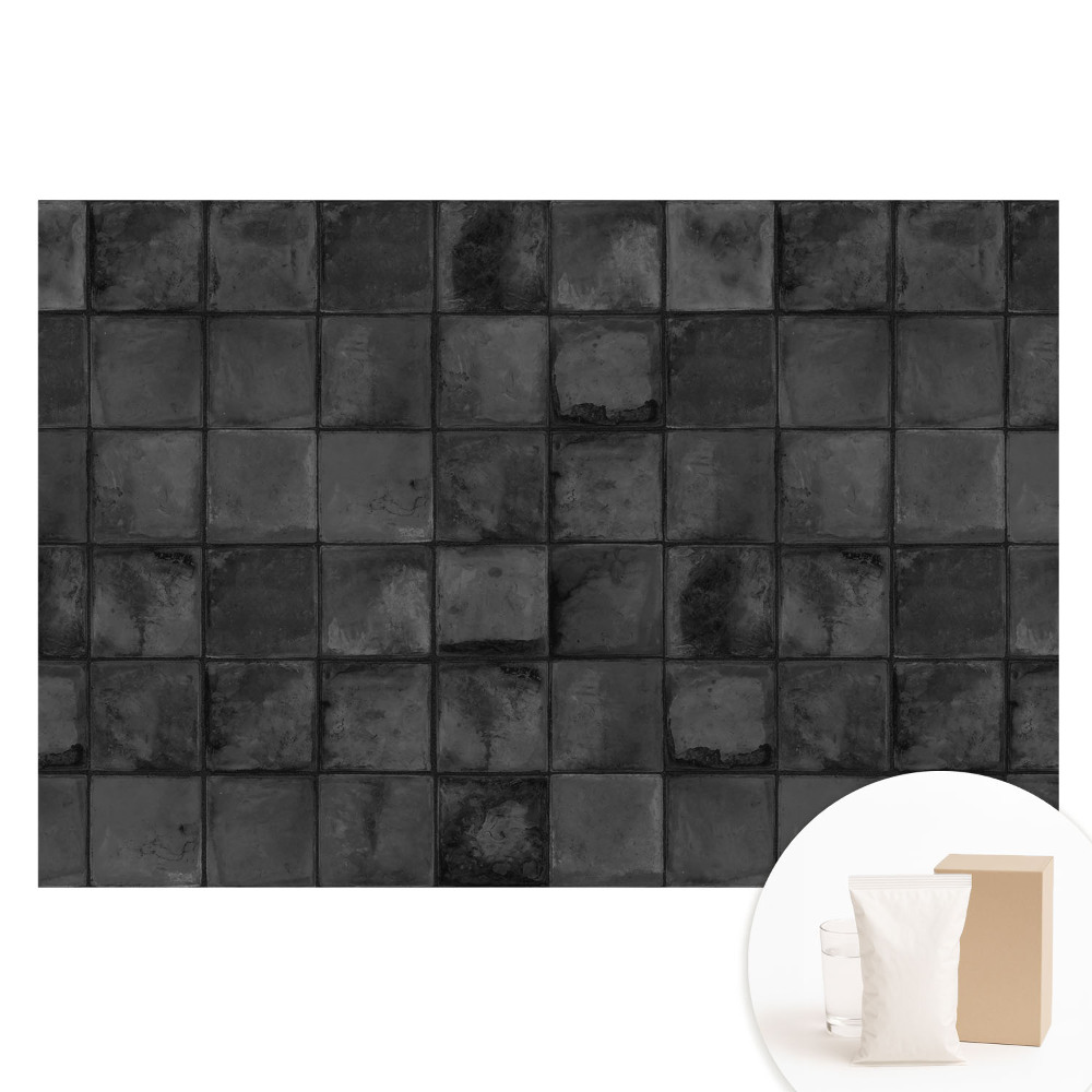 Nem szőtt anyagra nyomtatott fotótapéta Szürke téglalap alakú csempe geometrikus mintával