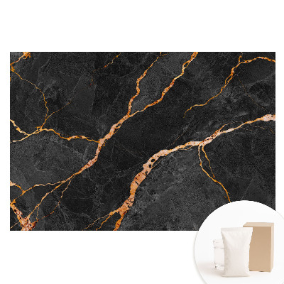 Fotótapéta nem szőtt anyagon Márvány fekete háttér erekkel