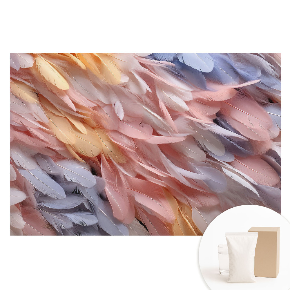 Fotótapéta nem szőtt anyagon Pasztell tollak könnyedsége