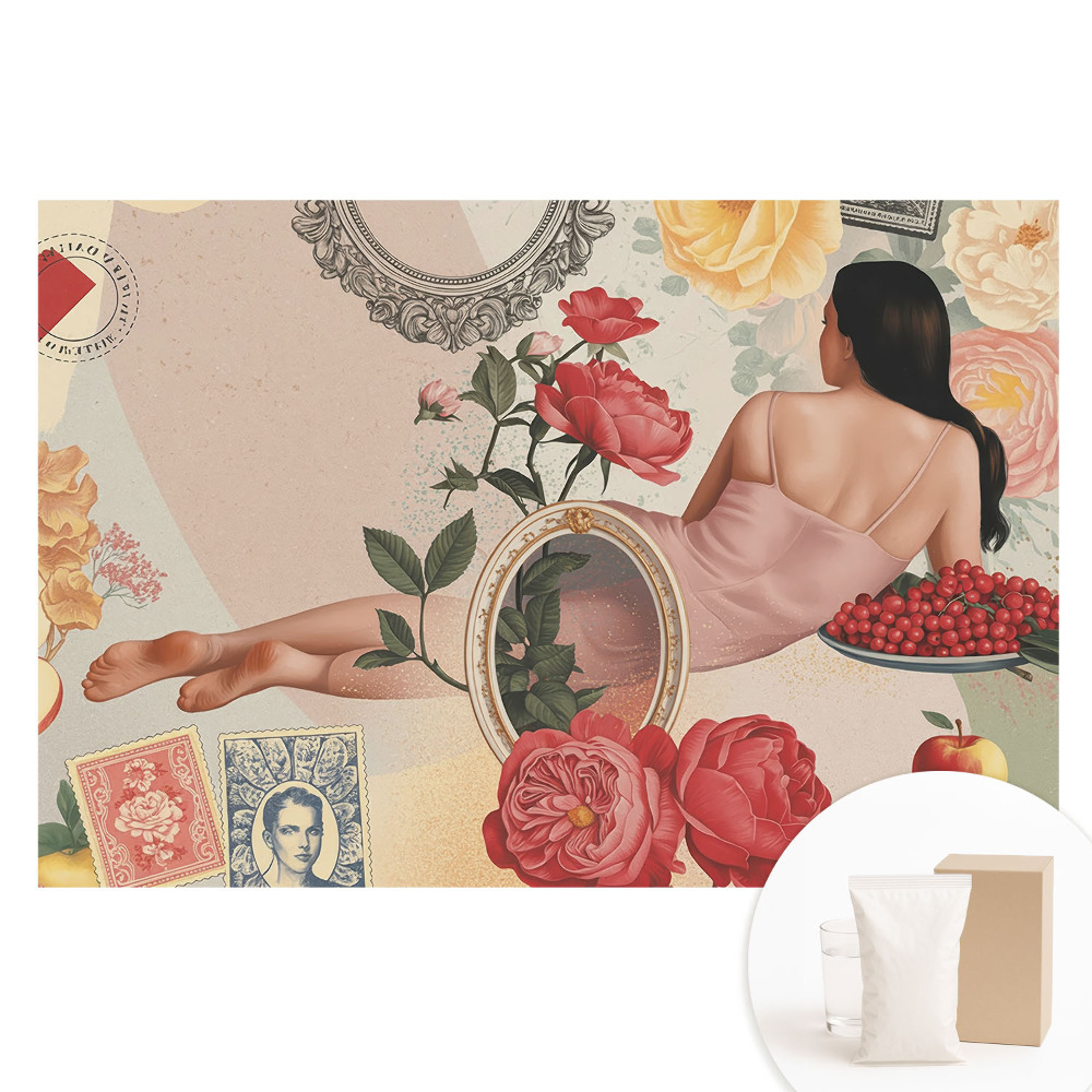 Nem szőtt tapéta nyomtatással Romantikus virágkötészet