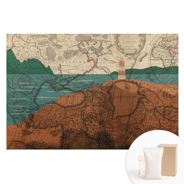 Fotótapéta nem szőtt anyagon Régi térkép színekkel