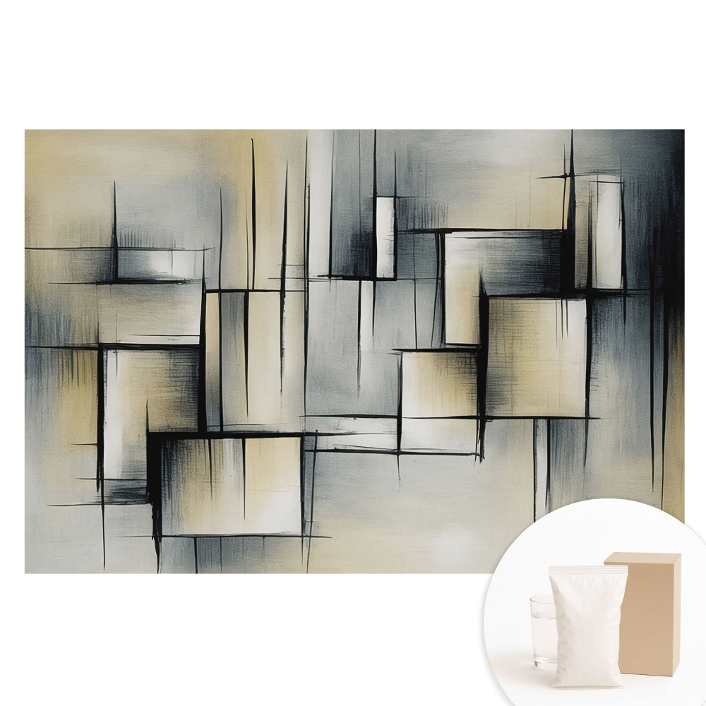 Nem szőtt anyagra nyomtatott fotótapéta Modern geometria szürke árnyalatokban