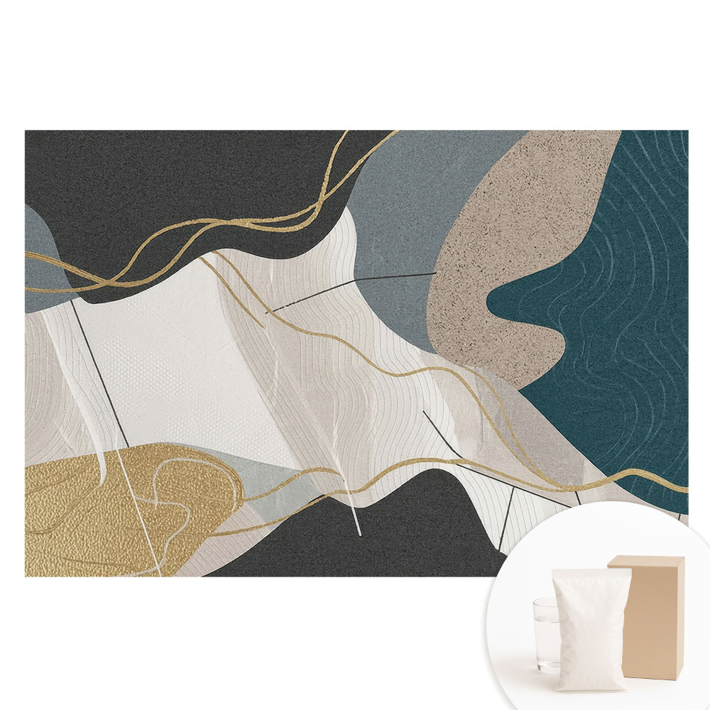 Nem szőtt fotótapéta Absztrakt geometrikus minta tompa színekben