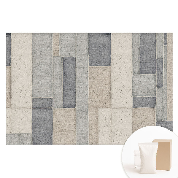 Nem szőtt tapéta Bézs és szürke árnyalatú téglalapok