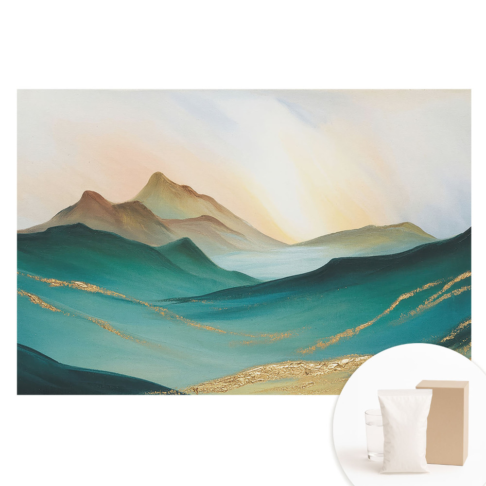 Nagyméretű fotótapéta a falra Hegyek és absztrakció