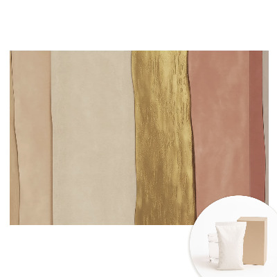 Nem szőtt anyagra nyomtatott fotótapéta Függőleges csíkok bézs és barna árnyalatokban