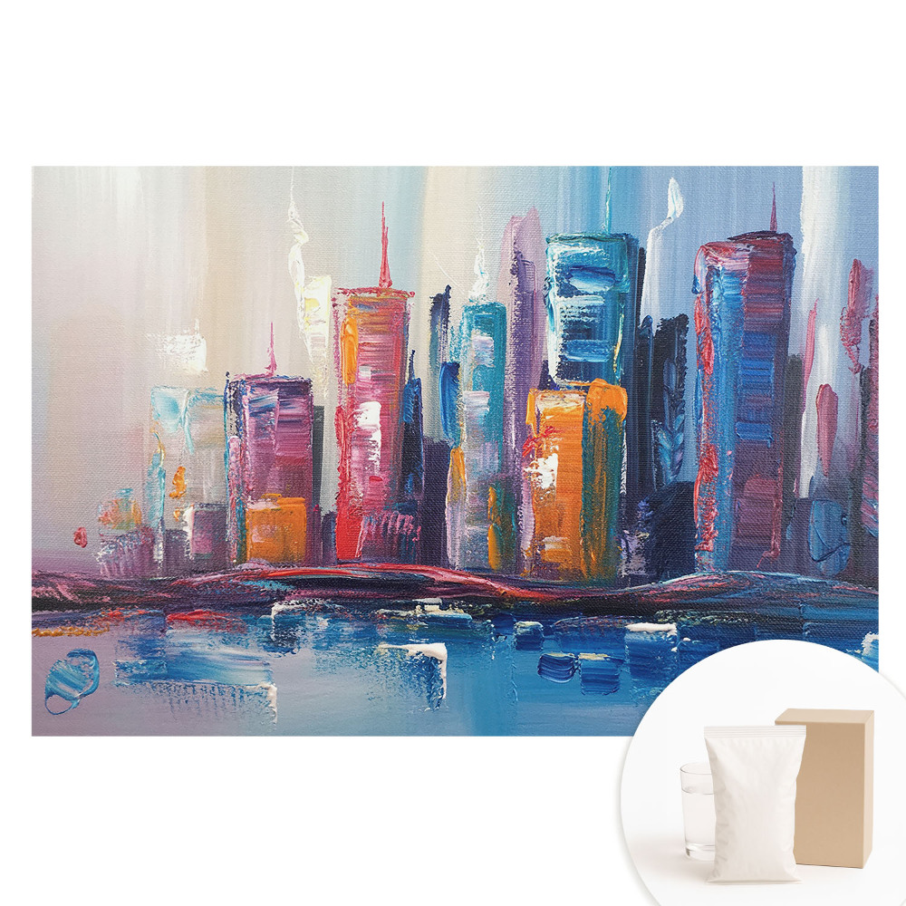 Nem szőtt tapéta Városi absztrakció a színekből