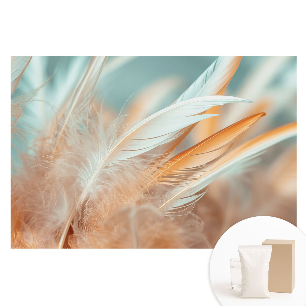 Nem szőtt tapéta nyomtatással Pasztell tollak harmóniában