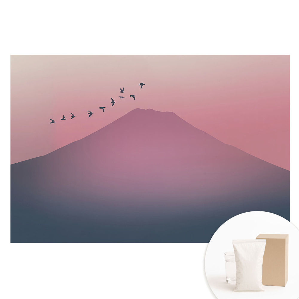 Fotótapéta nem szőtt anyagon Pasztell hegyek naplementekor