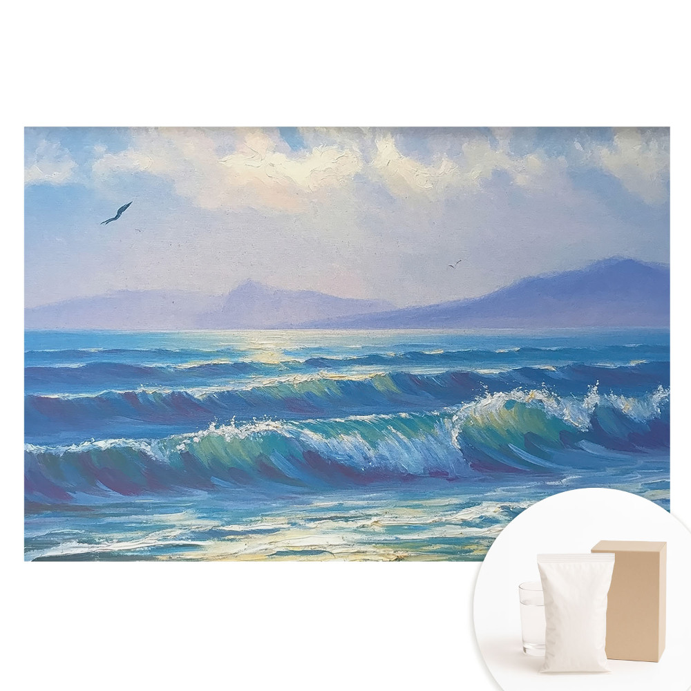 Nagyméretű fotótapéta a falra Óceáni harmónia hullámok hegyek