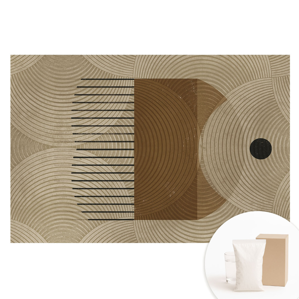 Fotótapéta nem szőtt anyagon Geometrikus körök és vonalak meleg árnyalatokban