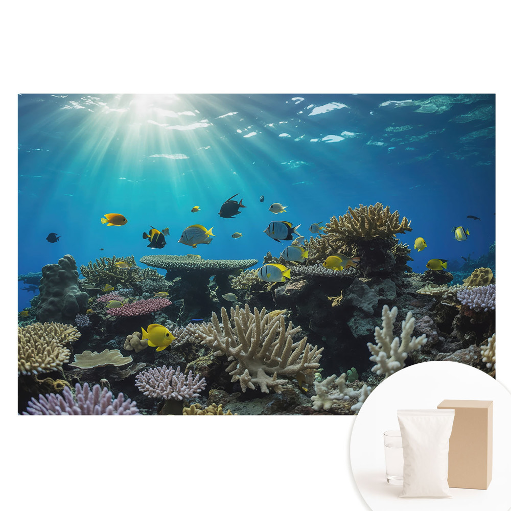 Nem szőtt fotótapéta Víz alatti korallok és színes halak