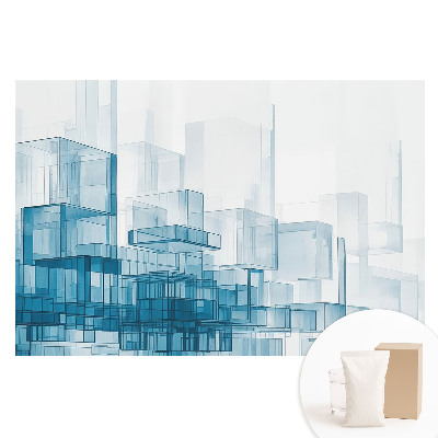 Nagyméretű fotótapéta a falra Térbeli kék kockák modernitás