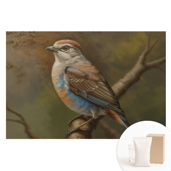 Nagyméretű fotótapéta a falra Realisztikus madár egy ágon