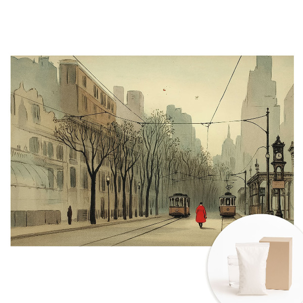 Nem szőtt fotótapéta Városi őszi reggel klasszikus szimmetria