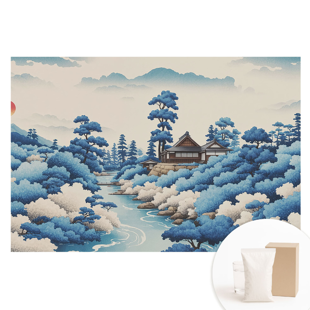 Nem szőtt fotótapéta Hegyi táj egy házzal