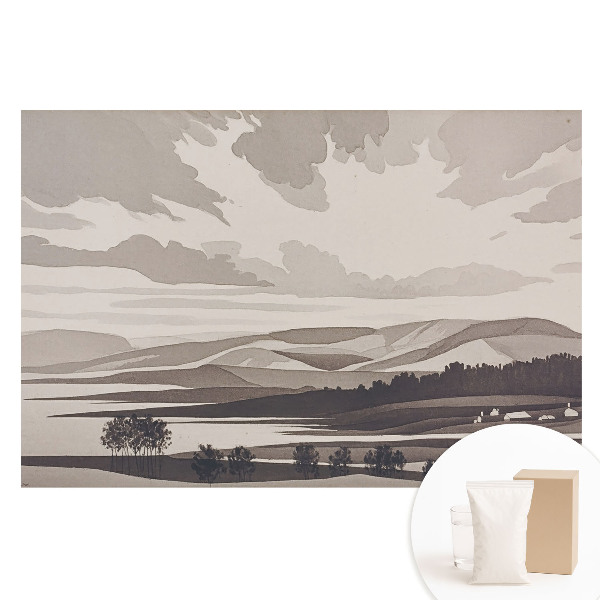 Nem szőtt tapéta nyomtatással Hegyi táj, a természet békés harmóniája