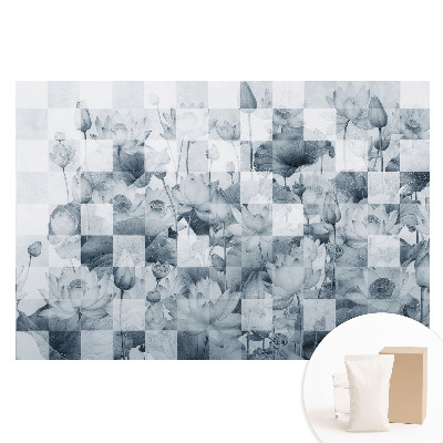 Nem szőtt anyagra nyomtatott fotótapéta Modern lótuszvirágok geometrikus stílusban