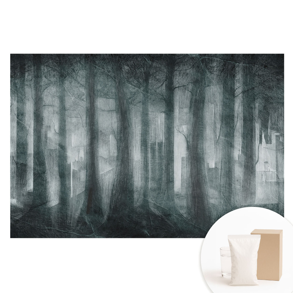 Fotótapéta nem szőtt anyagon Városi rejtély az erdő magányában
