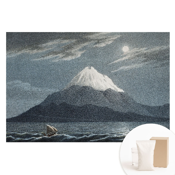 Nem szőtt tapéta nyomtatással Éjszakai hegyek és tenger