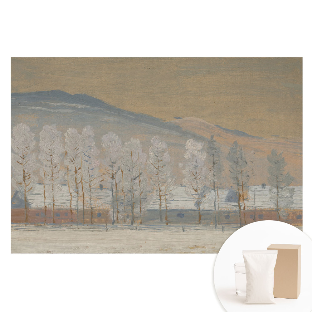 Nem szőtt tapéta Téli hegyi táj festői házikókkal