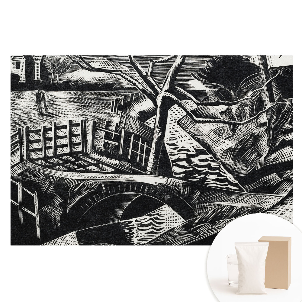 Nem szőtt tapéta nyomtatással Klasszikus városkép geometriai kompozíció