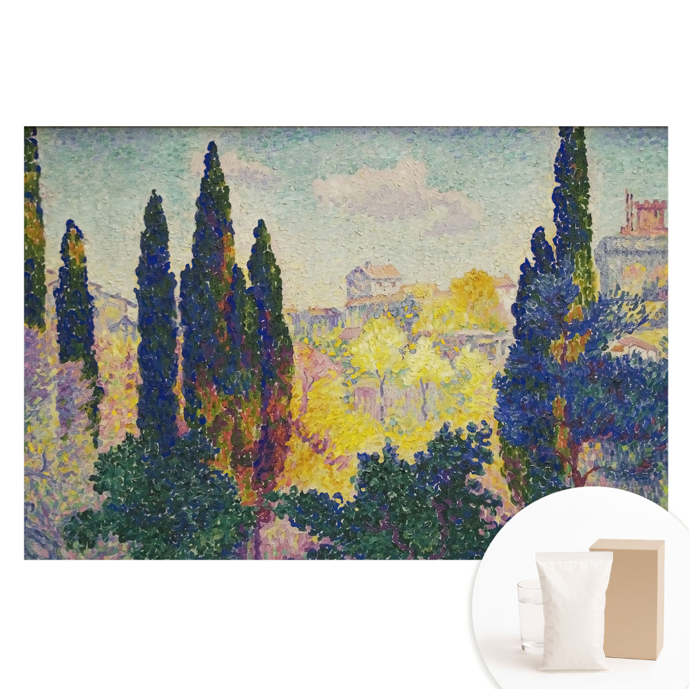 Nem szőtt anyagra nyomtatott fotótapéta Színes fák az impresszionizmusban