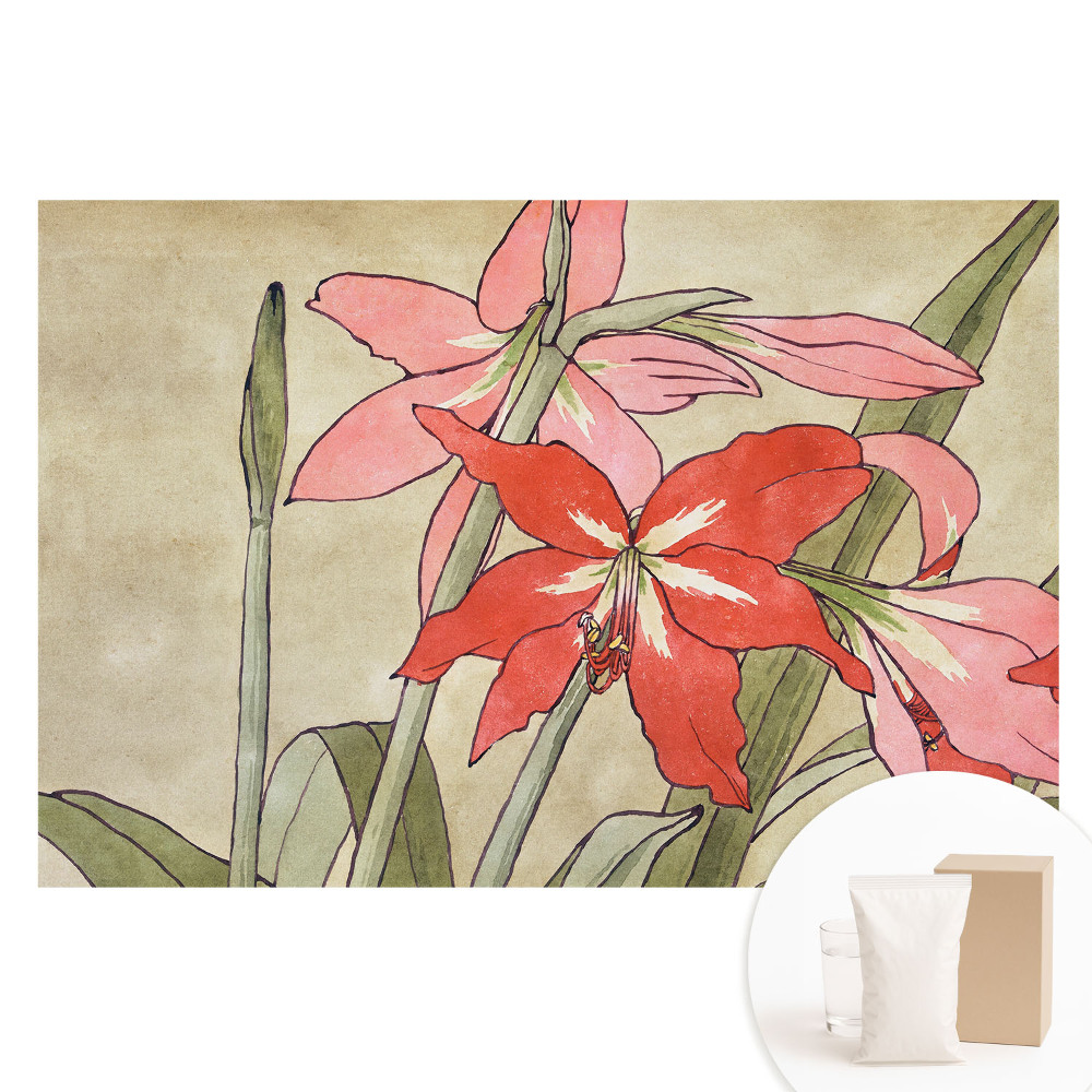 Nem szőtt tapéta Retro virágkompozíció harmonikus természet