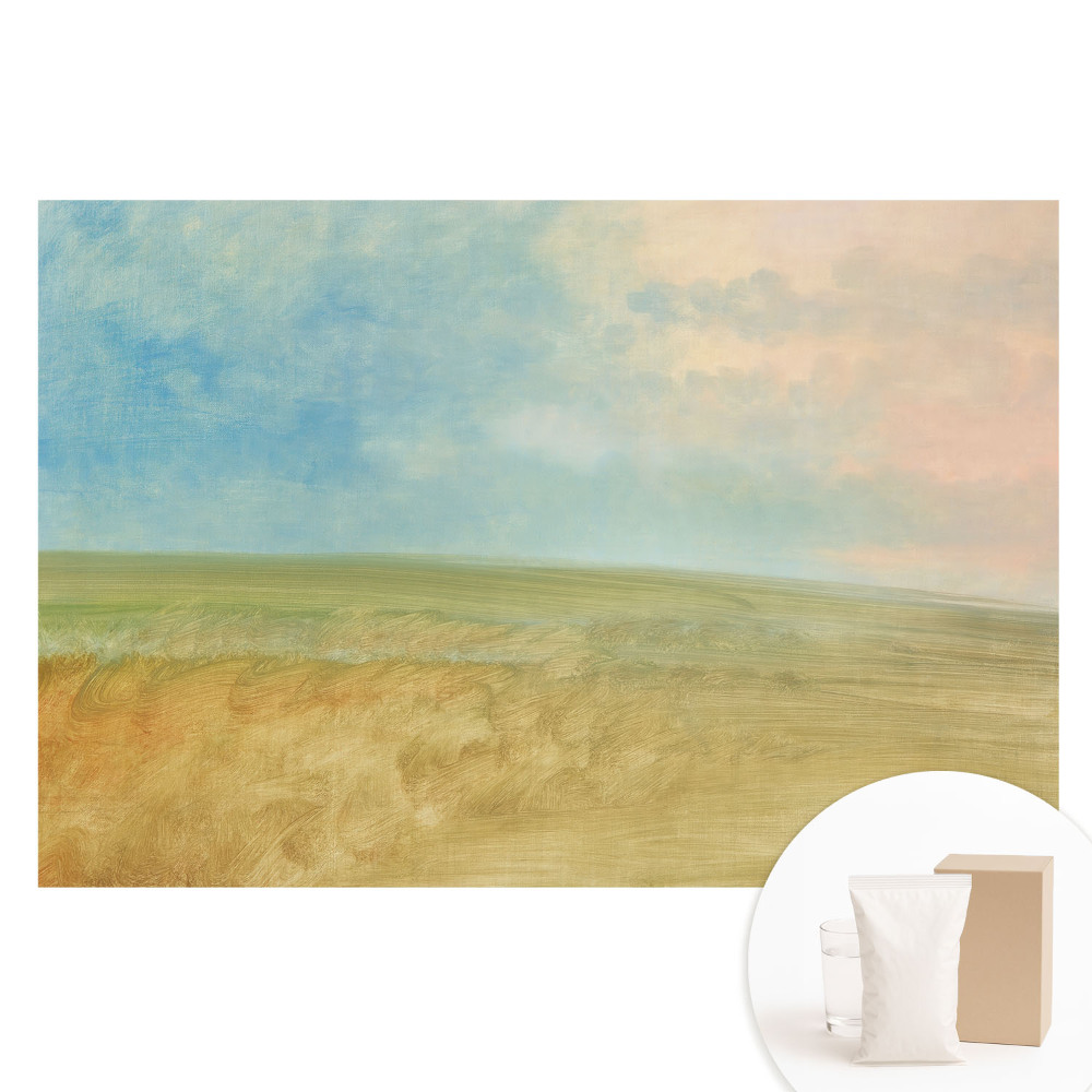 Nem szőtt tapéta nyomtatással Pasztell tájkép absztrakt stílusban