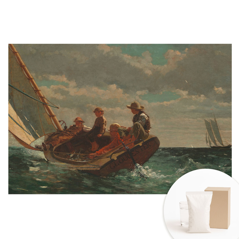 Nagyméretű fotótapéta a falra Egy hajó egy viharos tengeren egy csoport emberrel