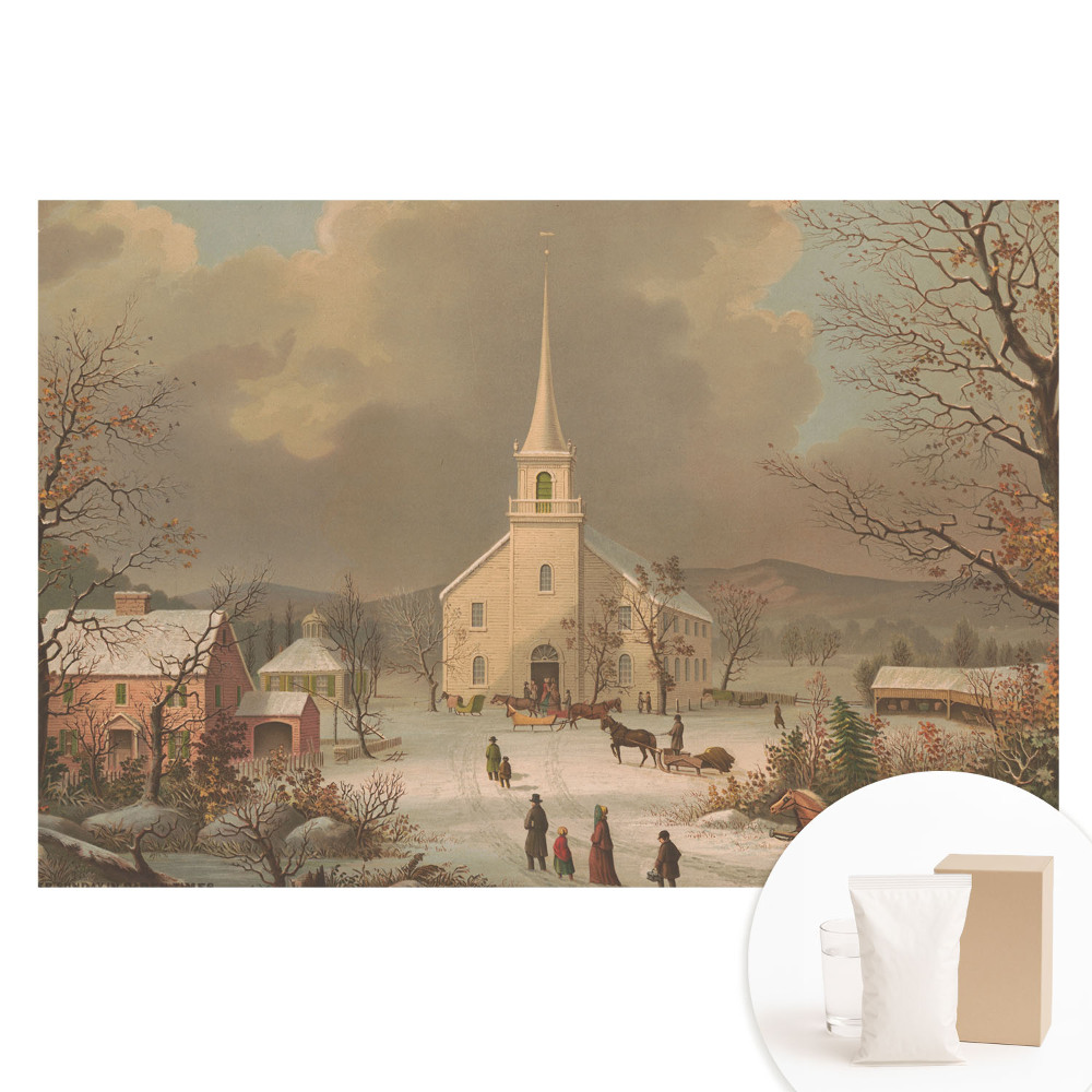 Nem szőtt fotótapéta Téli zsánerjelenet