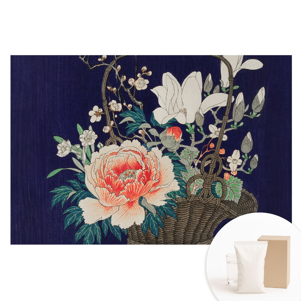 Nagyméretű fotótapéta a falra Klasszikus virágkompozíció fonott kosárban