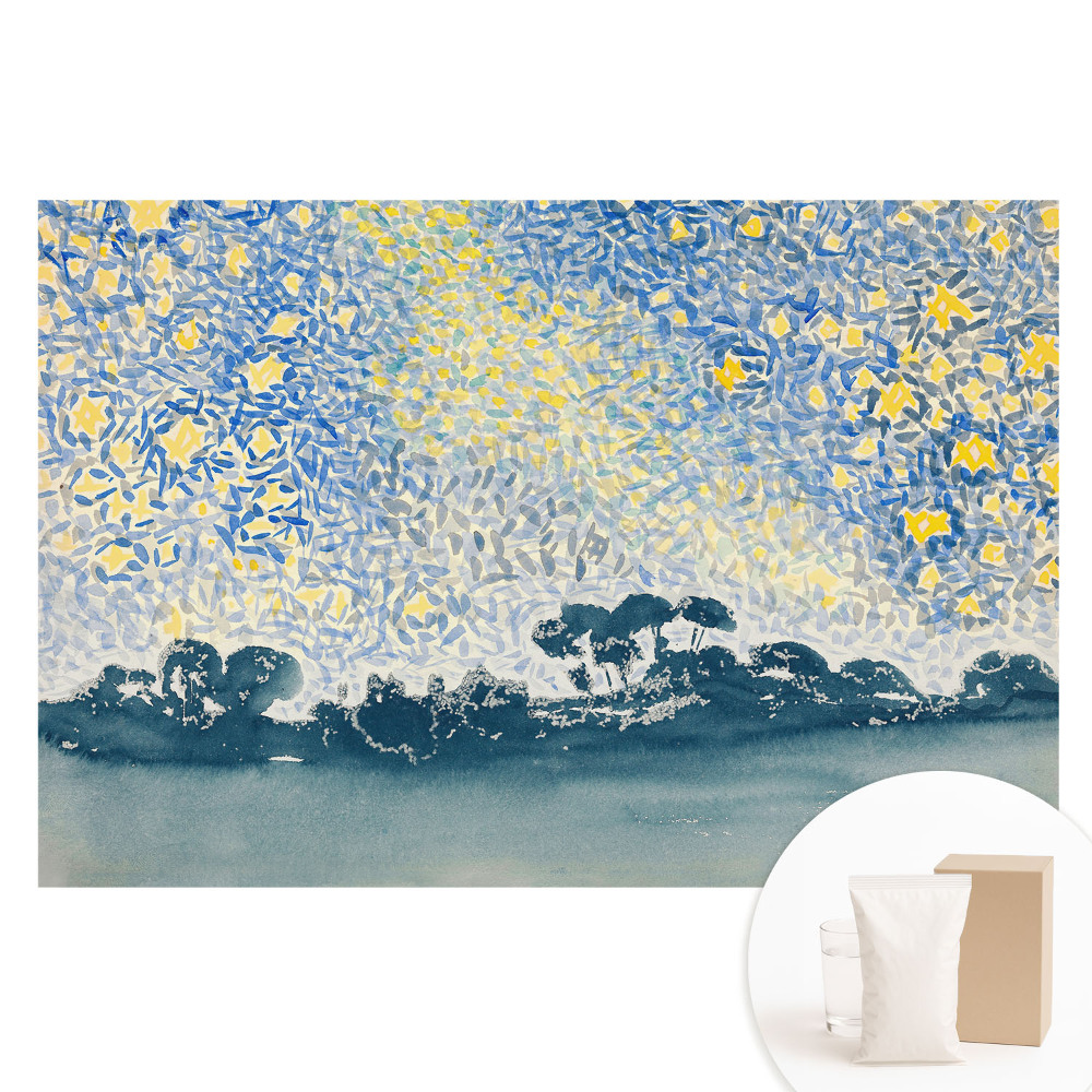 Nagyméretű fotótapéta a falra Egy energiával teli kékessárga ég