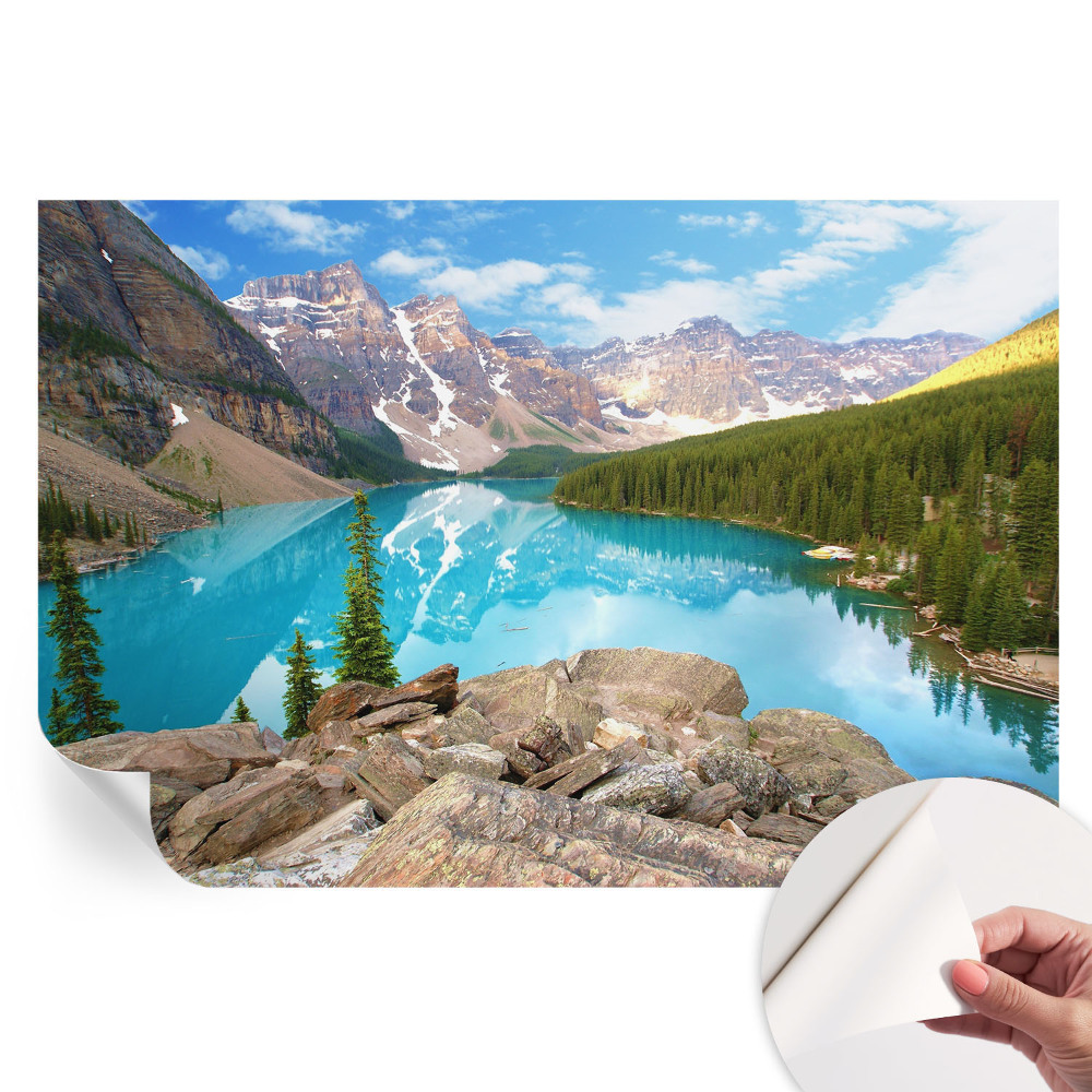 Modern fotótapéta a nappaliba Kék tó