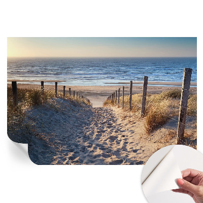 Öntapadós fotótapéta a hálószobába Strand ösvény