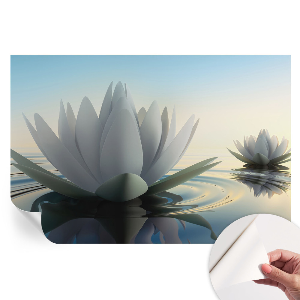 Öntapadós falfestmény Tavirózsák