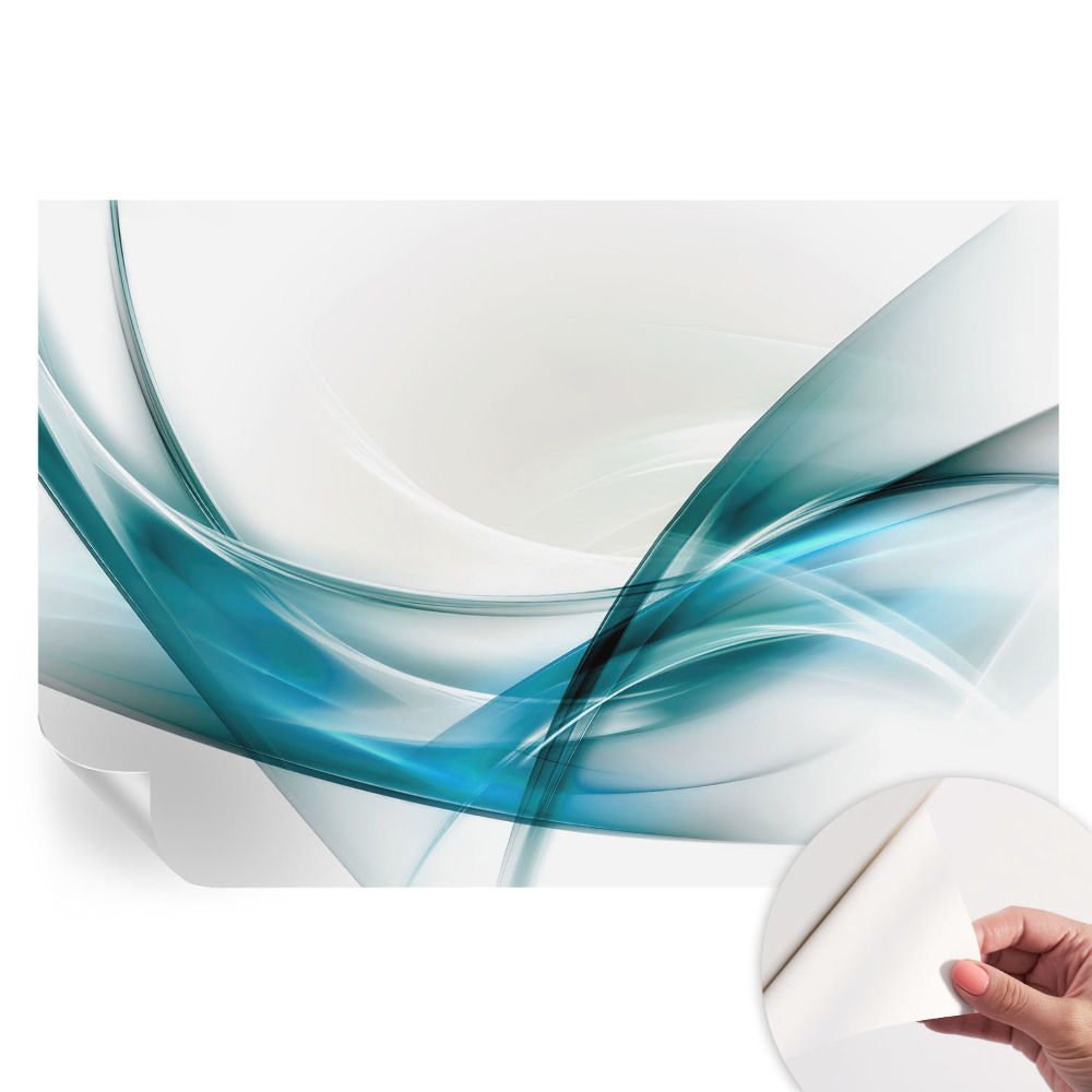 Öntapadós falfestmény Kék hullámok