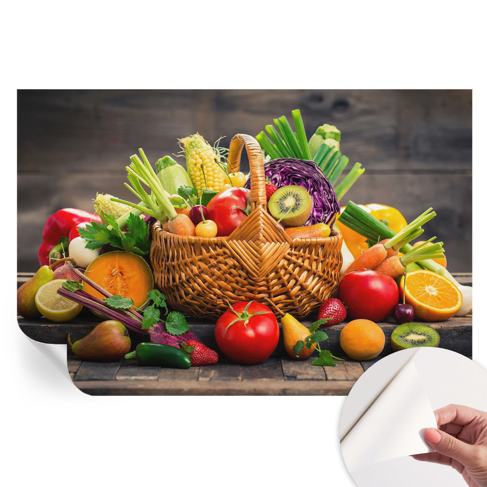 Öntapadós tapéta a nappaliba Gyümölcsös gazdagság