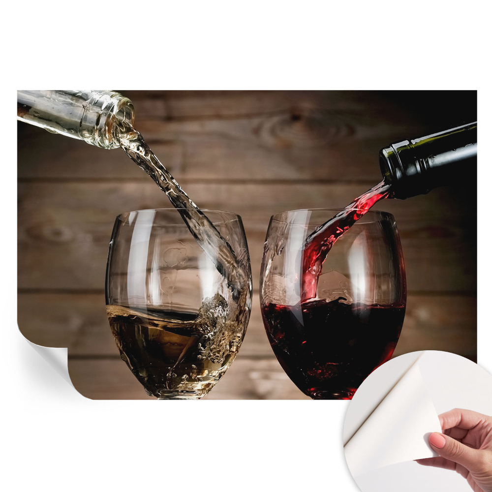 Öntapadós falfestmény Pohár bor