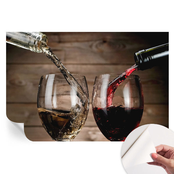 Öntapadós falfestmény Pohár bor