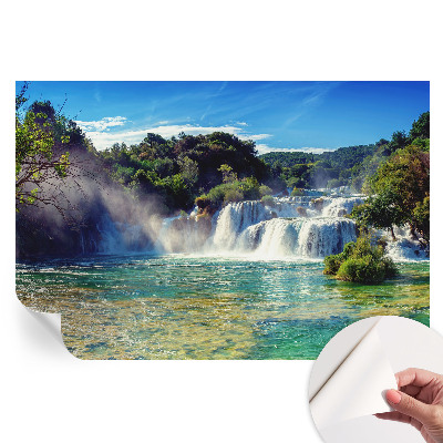 Modern vízesés táj mintás fotótapéta nappaliba