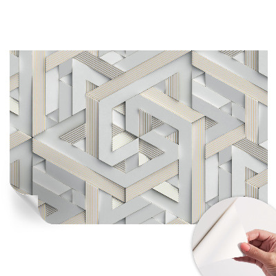 Illuzórikus formák modern fotótapéta nappaliba