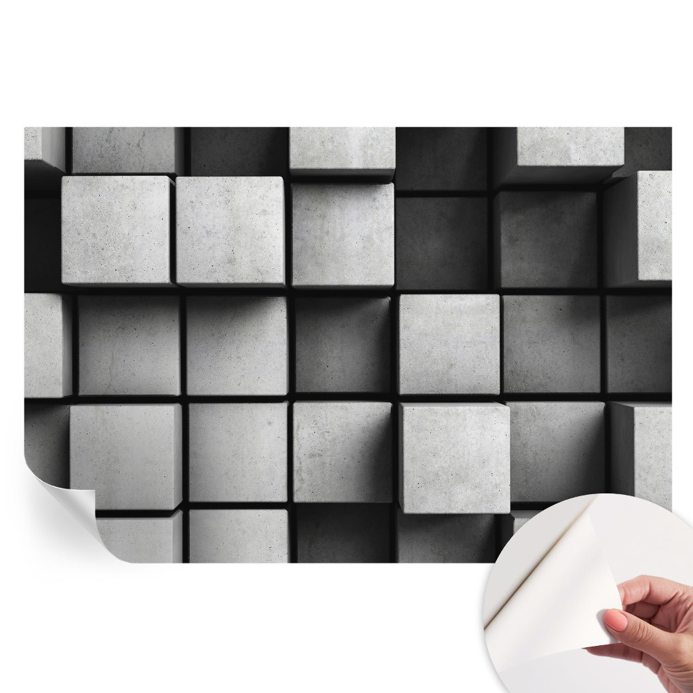 Geometriai kockák mintás öntapadós fotótapéta